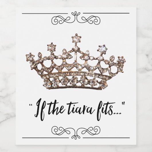 「もしティアラが…」 ワインラベル (シングルラベル)