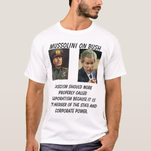 …もしブッシュのbush_points、ファシズムのムッソリーニ tシャツ