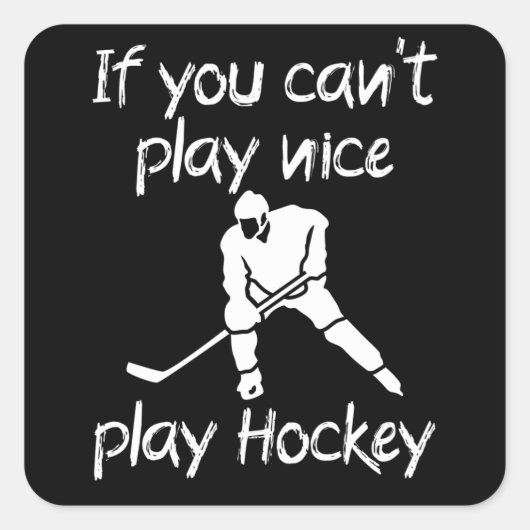 もしホッケー遊遊は下手だ スクエアシール (正面)