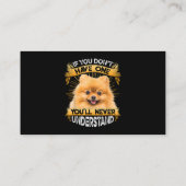 もしポメラニア犬一つ無いおもしろい 名刺 (裏面)