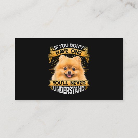 もしポメラニア犬一つ無いおもしろい 名刺 (裏面)