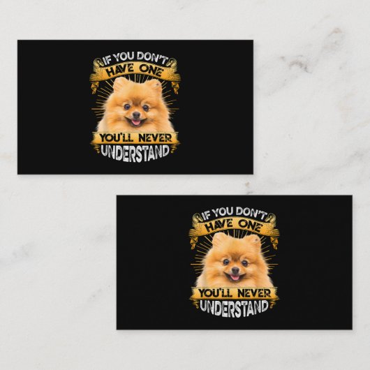 もしポメラニア犬一つ無いおもしろい 名刺 (正面/裏面)