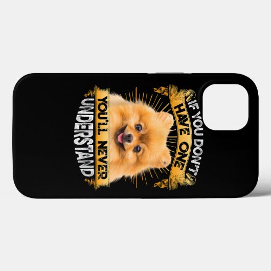 もしポメラニア犬一つ無いおもしろい Case-Mate iPhoneケース (裏面 (横))