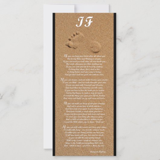 -もしラディヤード・キプリング詩のラック・カード (正面)