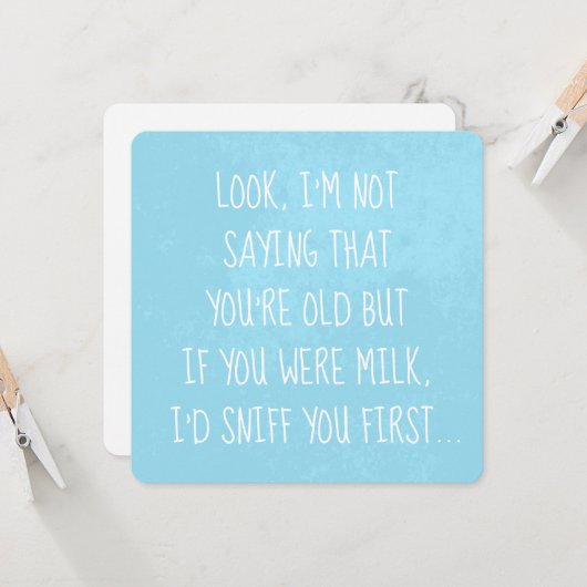 もし丘の上でおもしろいミルクだった誕生日 カード (正面/裏面インサイチュ)