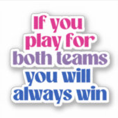 もし両遊チームで必ず勝つ シール (正面)