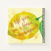 もし人与え生をレモネード ノートブック (裏面)