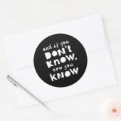 「もし今は知らない」ヒップホップ誕生日 ラウンドシール (封筒)