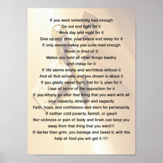 もし何か悪い事が欲しいやる気を起こさせる- ポスター