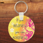 もし信じ達成できるぞ！ キーホルダー (正面)