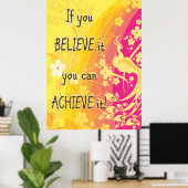 もし信じ達成できるぞ！ ポスター (ホームオフィス)