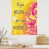 もし信じ達成できるぞ！ ポスター (キッチン)