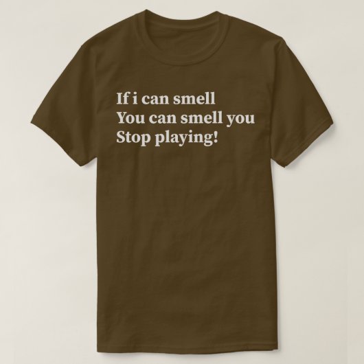 もし匂いが嗅げストップ遊る Tシャツ (デザイン正面)