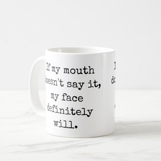 もし口に出ないおもしろい引用文 コーヒーマグカップ (正面左)