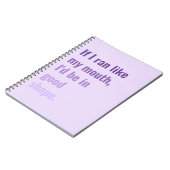 もし口走が好きだから調子が良いおもしろい ノートブック (左側)