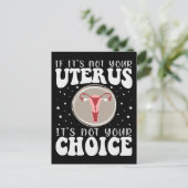 もし子宮じゃなくて選択の余地がない ポストカード (スタンド正面)