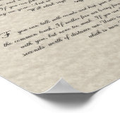 もし引用文by Rudyard Kipling 1895 on Parchment ポスター (角)