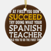 もし最初は成功し頼ない セラミックオーナメント (正面)