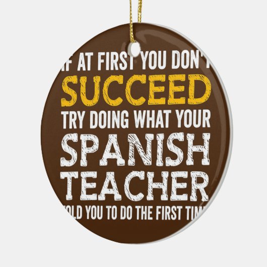 もし最初は成功し頼ない セラミックオーナメント (左)