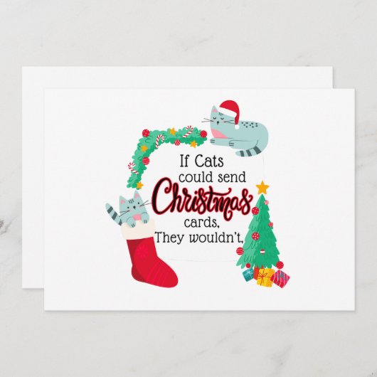 もし猫がクリスマスカードを送るとしたら、こんな感じのものだろう シーズンカード (正面/裏面)