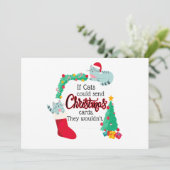 もし猫がクリスマスカードを送るとしたら、こんな感じのものだろう シーズンカード (スタンド正面)