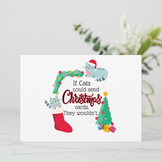 もし猫がクリスマスカードを送るとしたら、こんな感じのものだろう シーズンカード (スタンド正面)