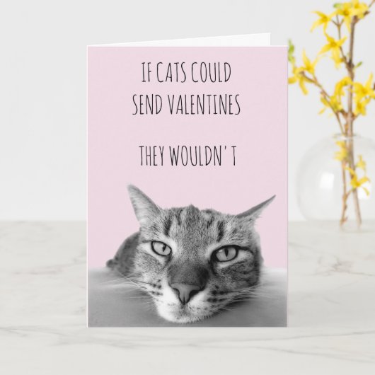 もし猫がバレンタインを送ることができたら カード (黄色い花)