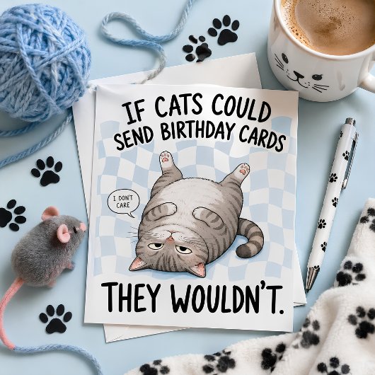 もし猫が誕生日カードを送ることができたら嫌がるでしょ シーズンカード
