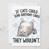 もし猫が誕生日カードを送ることができたら嫌がるでしょ シーズンカード (正面)
