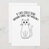 もし猫が誕生日カードを送ることができたら、きっと送らないだろう 招待状 (正面/裏面)