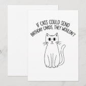 もし猫が誕生日カードを送ることができたら、きっと送らない 招待状 (正面/裏面)
