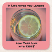 もし生与え活き スクエアペーパーコースター (正面)