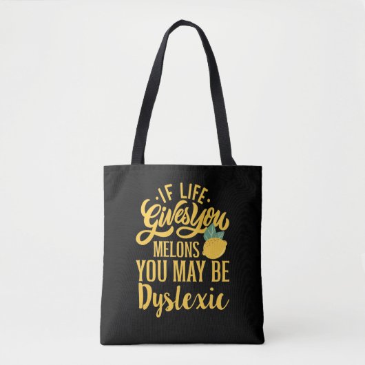 もし生与え活は失読症かもしれない トートバッグ (正面)