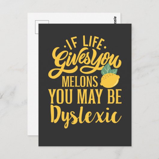 もし生与え活は失読症かもしれない ポストカード (正面/裏面)