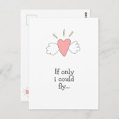 もし私が飛べたら… ロングディスタンスハグ 早期回復 ポストカード (正面/裏面)