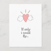 もし私が飛べたら… ロングディスタンスハグ 早期回復 ポストカード (正面)