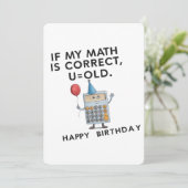 もし私の計算が正しければあなたは古くて面白いお父さんの誕生日 シーズンカード (スタンド正面)