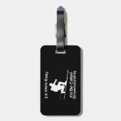 もし簡単でスノーボードテールスキーだ ラゲッジタグ (裏面縦)