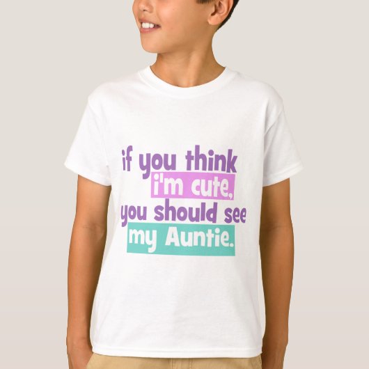 もし考え可愛い – Auntie Tシャツ (正面)