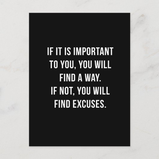 もし重要だ。はがき感動的。 ポストカード (正面)