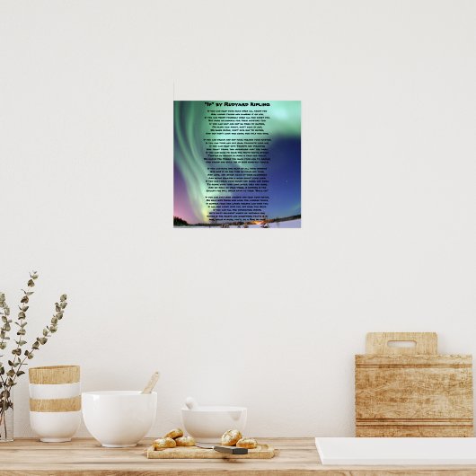 「もし – 」はキプリング ポスター (キッチン)