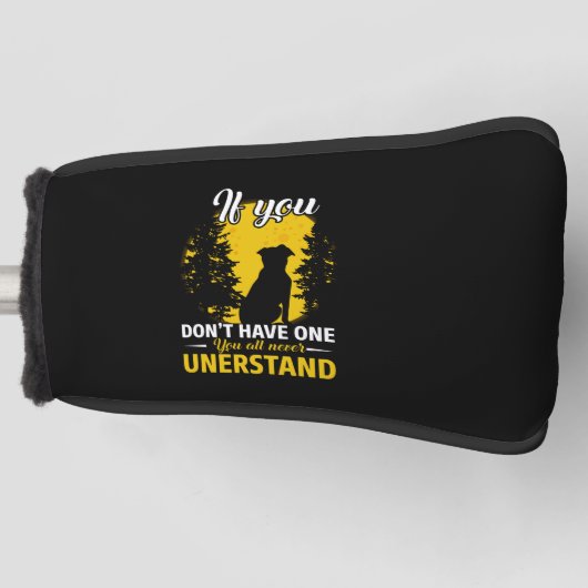 もし(犬)ドーベルマン・ピンシェルおもしろいが ゴルフヘッドカバー (正面)