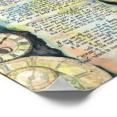 "もし" by Rudyard Kipling – 書道 ポスター (角)