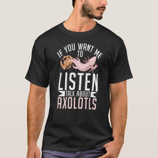 もしAxolotlの聞話を Tシャツ (正面)