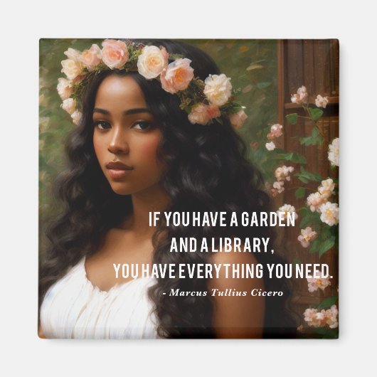 もしGarden Library Cicero引用文 マグネット (正面)