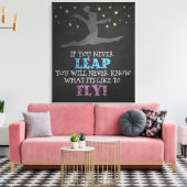 もしYou never leap – 体操感動的引用文 キャンバスプリント (インサイチュ (リビング))
