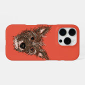 もじゃもじゃの子犬 iPhoneケース (裏面横)