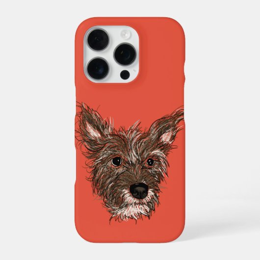 もじゃもじゃの子犬 iPhoneケース (裏面)