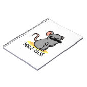 もじゃもじゃヒゲの面白ネズミ駒 ノートブック (左側)