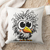 もじゃ鳥: かわいい・おもしろいアート クッション (ブランケット)